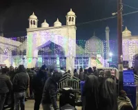 Hazratbal Shrine Beaming with Lights as Thousands Gather for Shab-e-Meraj Prayers