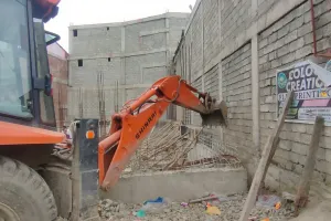  'Illegal' Under-construction Shopping Complex Demolished
