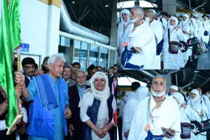 Lt Governor Flags Off 1st Batch of Hajj Pilgrims From Srinagar International Airport 