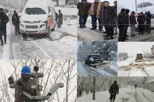 Snowfall Disrupts Power Supply, Road Link in North Kashmir's Kupwara 